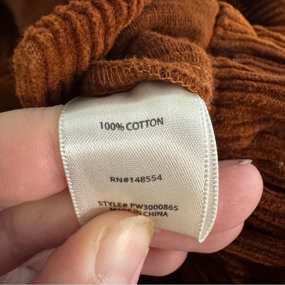 TGLA rust brown corduroy cropped jacket size small - Picture 5 of 7